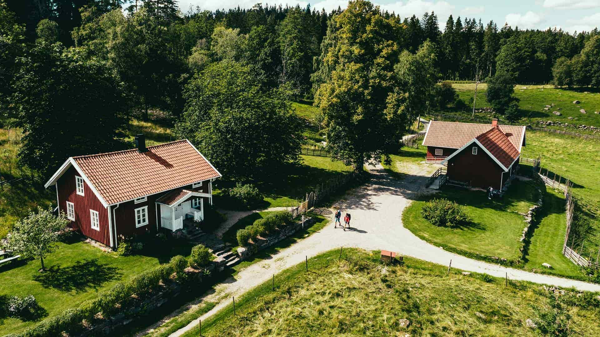 Drönarvy över naturreservatet