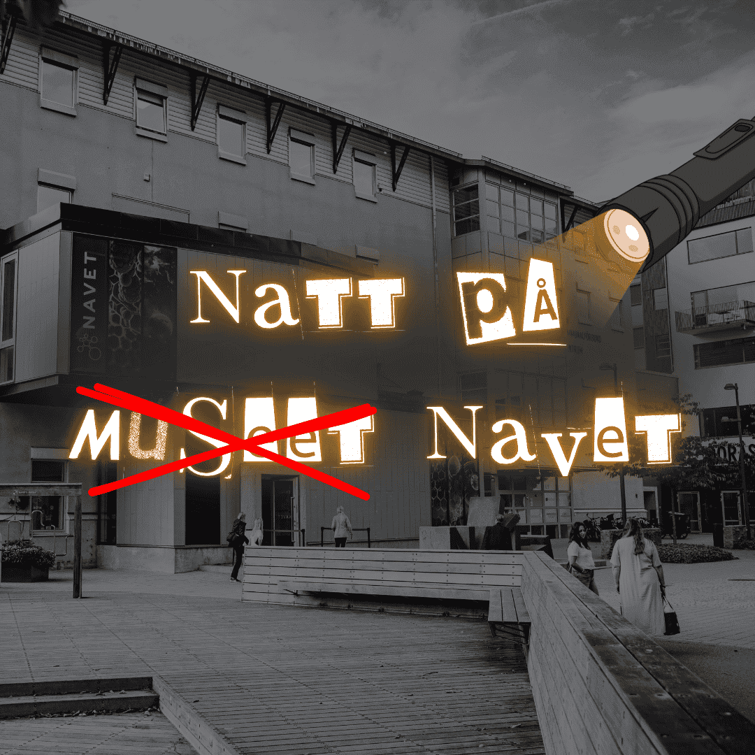 svartvit bild entrén Navet