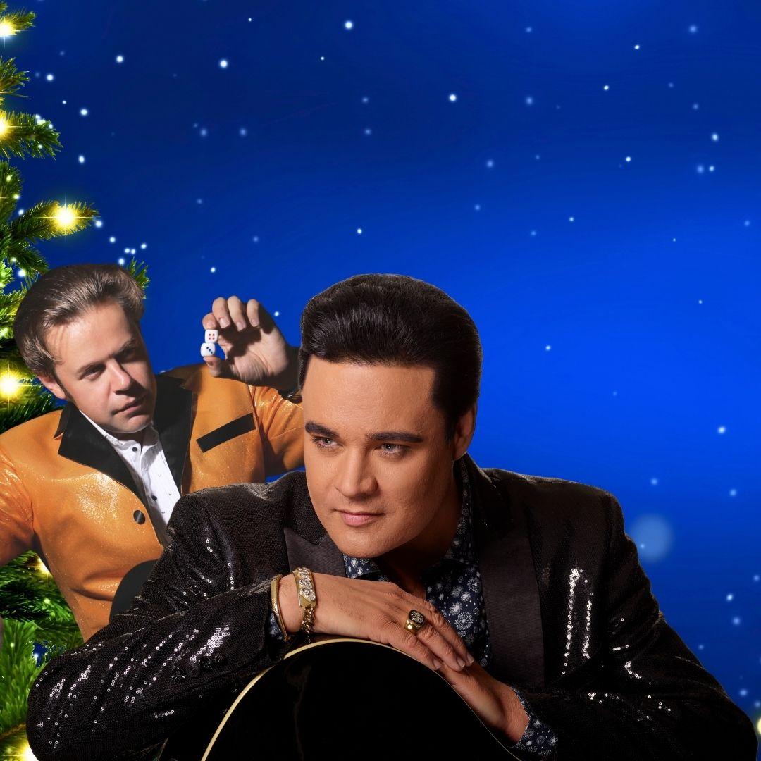 Elvis-kopia vid en julgran